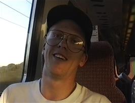 Julian on the 1840 train from Newcastle to London